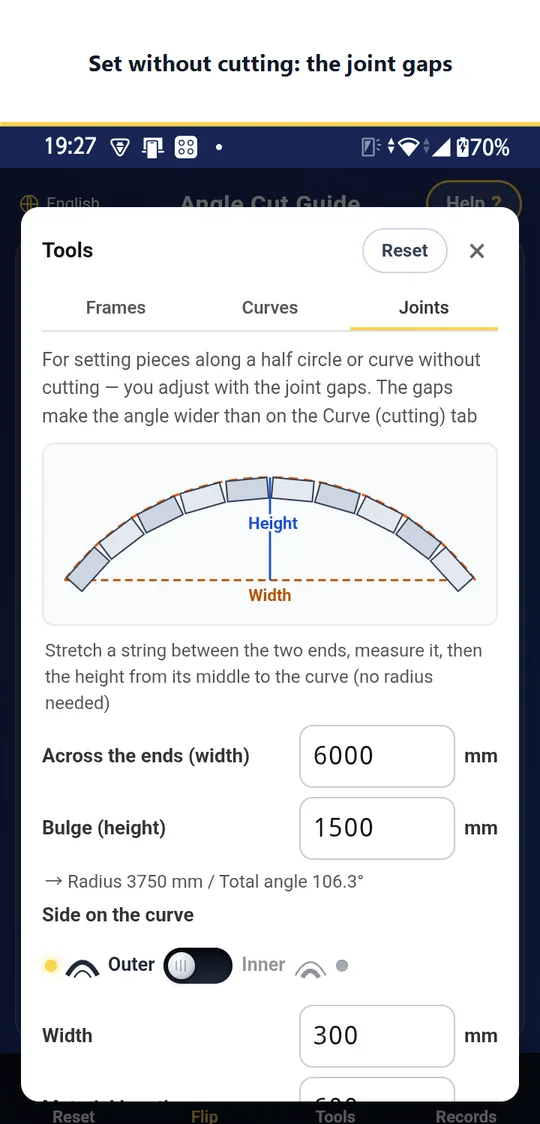 Joint gaps