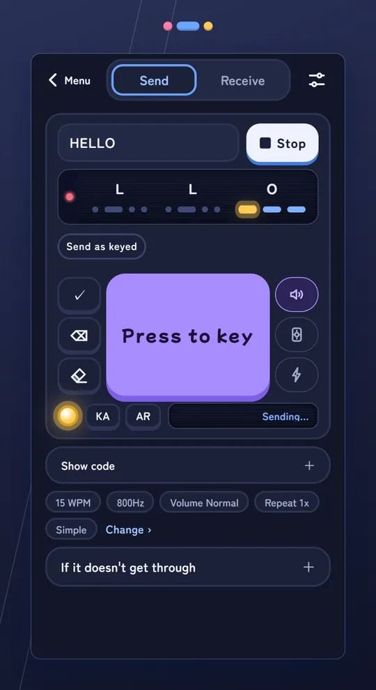Send screen